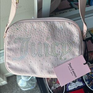 Juicy Couture Blush Pink Embellished Crossbody Bag